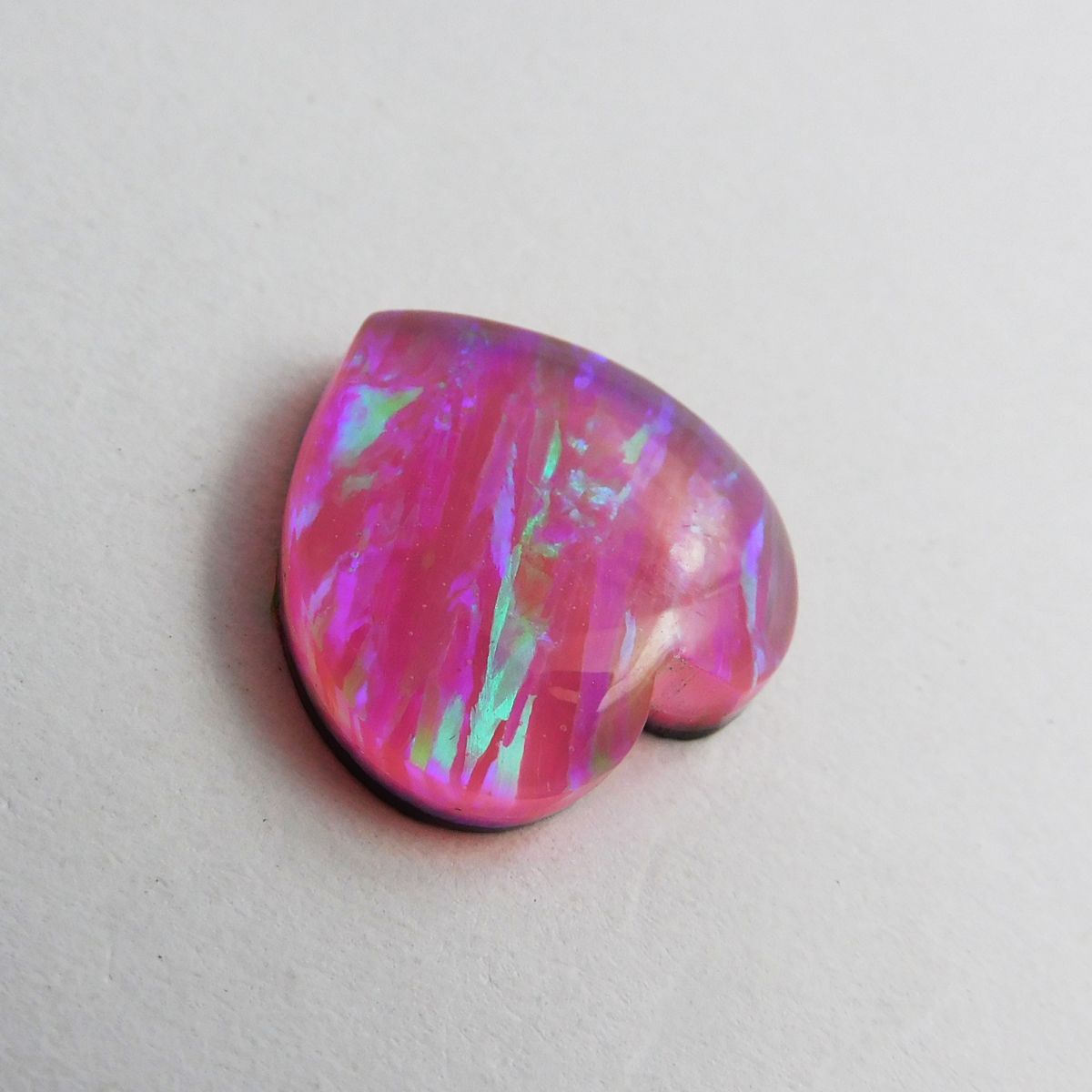 Natural Heart Shape Doublet Opal 9.65 Ct CERTIFIED Pendant Size Loose Gemstone