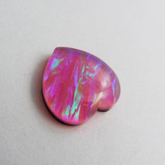 Natural Heart Shape Doublet Opal 9.65 Ct CERTIFIED Pendant Size Loose Gemstone