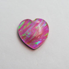 Natural Heart Shape Doublet Opal 9.65 Ct CERTIFIED Pendant Size Loose Gemstone