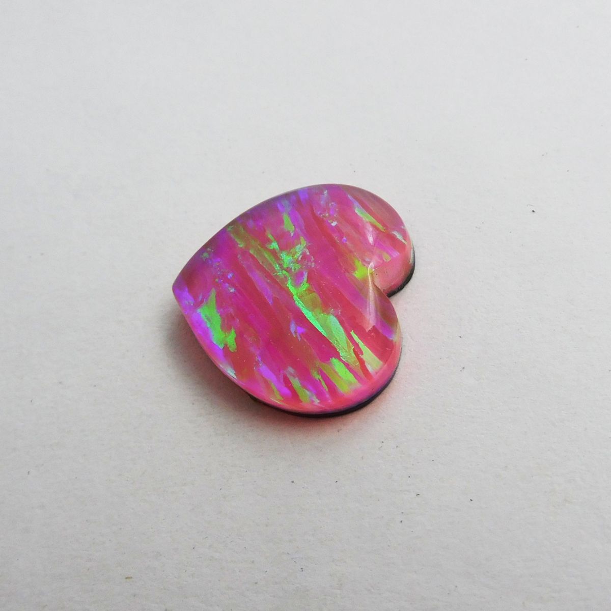 Natural Heart Shape Doublet Opal 9.65 Ct CERTIFIED Pendant Size Loose Gemstone