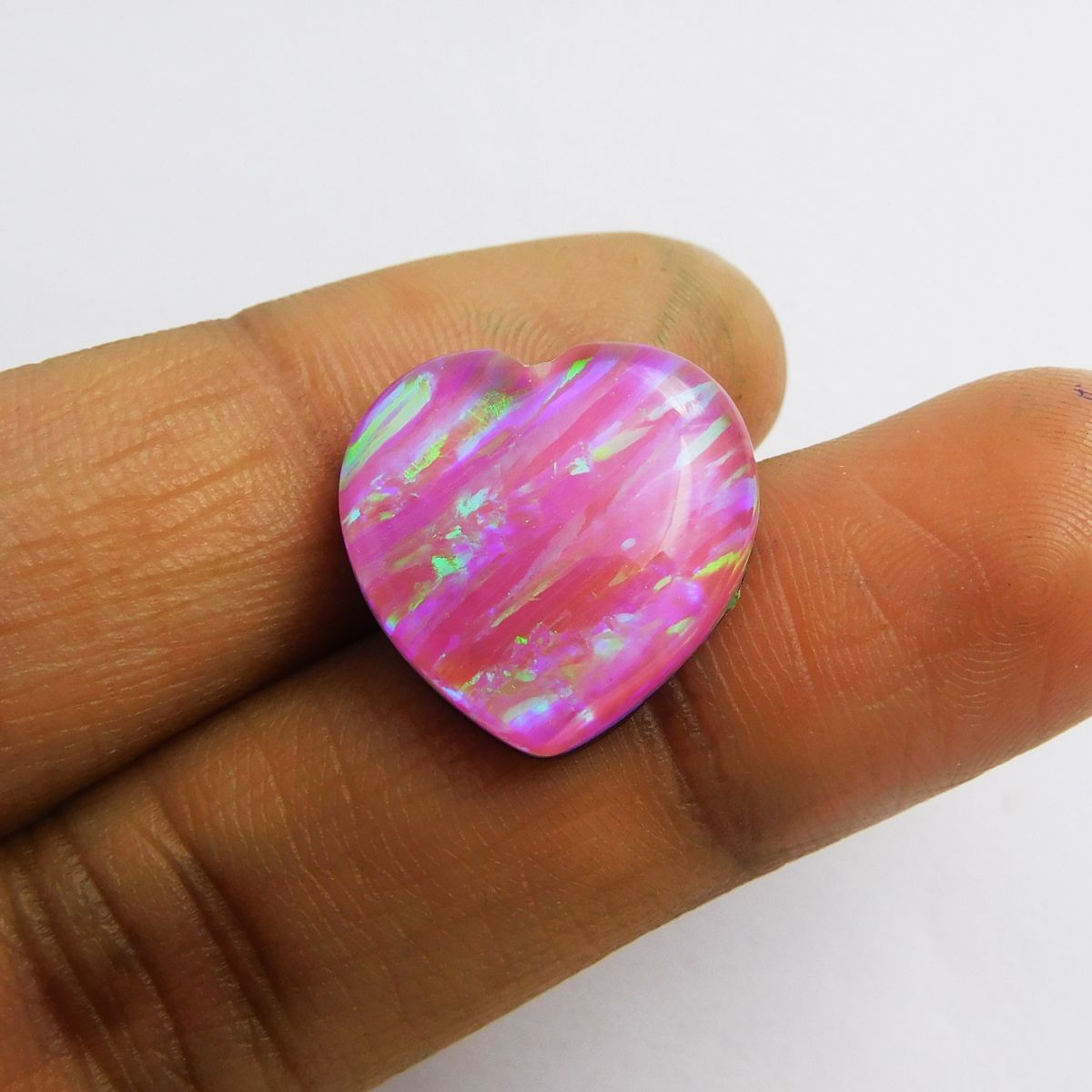 Natural Heart Shape Doublet Opal 9.65 Ct CERTIFIED Pendant Size Loose Gemstone