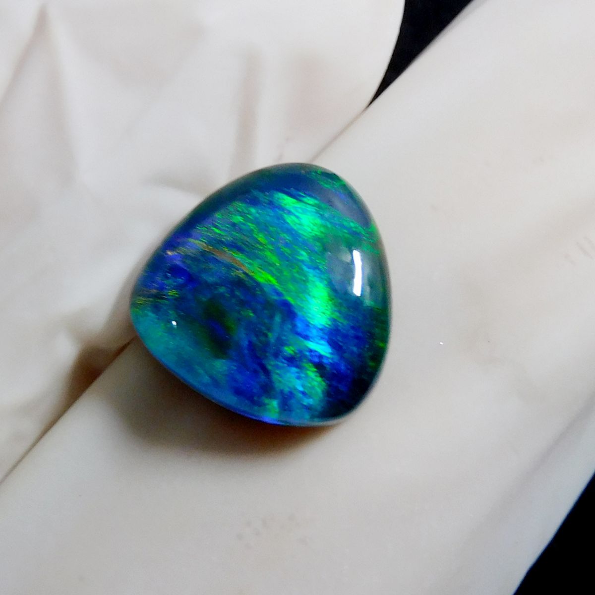 Pear Cut Natural Doublet Multi Color Opal 3.5 Ct Doublet Opal Gemstone CERTIFIED