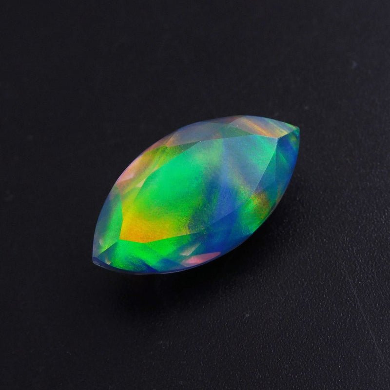 Natural Boulder Opal Marquise Cut multicolor play-of-color image