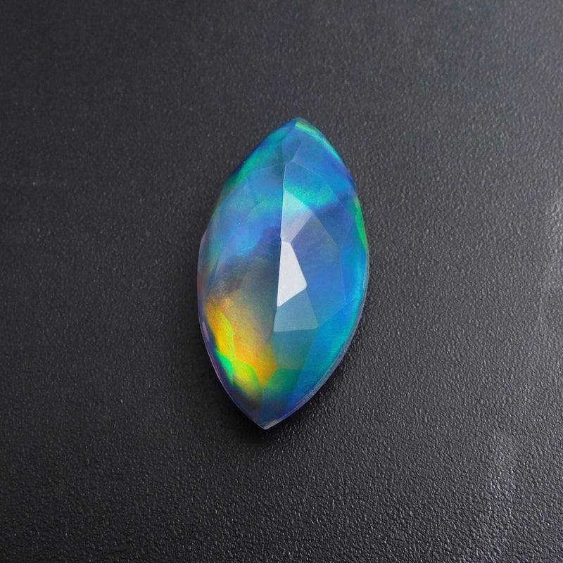 Natural Boulder Opal Marquise Cut before cutting high-resolution shot