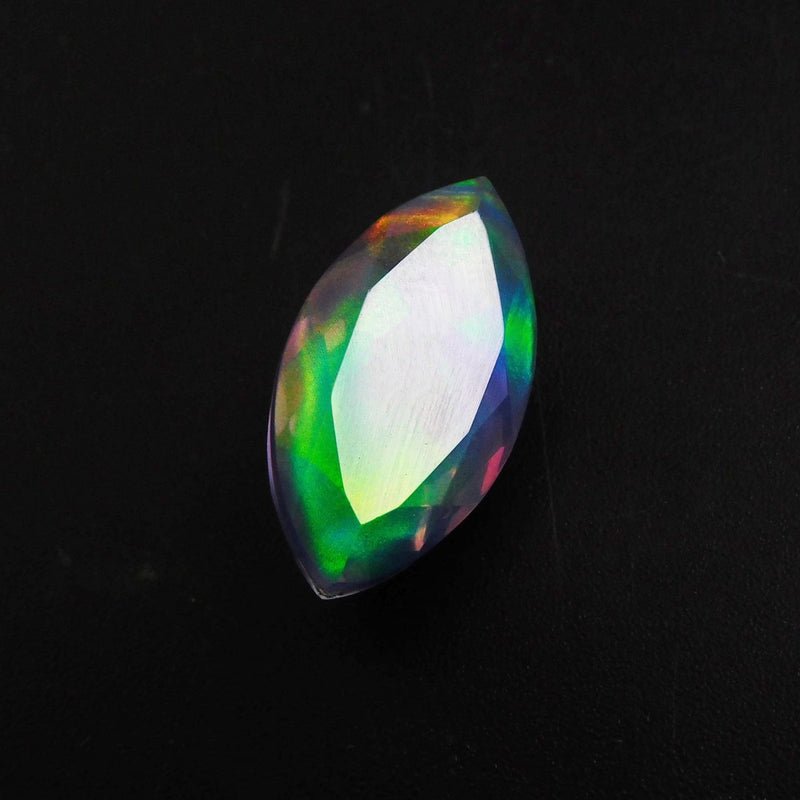 Natural Boulder Opal Marquise Cut certified uncut opal product photo