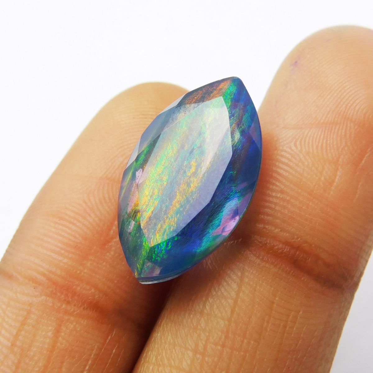 Natural Boulder Opal 11.40 Ct Marquise Cut Doublet Each CERTIFIED Loose Gemstone