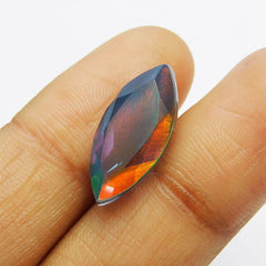 7.70 Ct Natural Boulder Opal Doublet Each CERTIFIED Marquise Cut Loose Gemstone