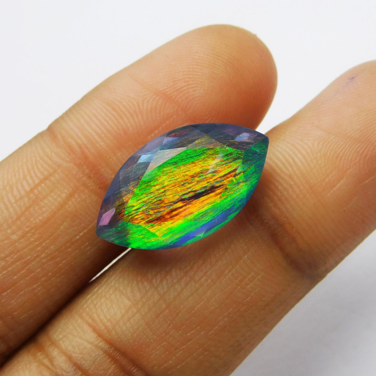 Marquise Cut Loose Gemstone Doublet Each 11.75 Ct CERTIFIED Natural Boulder Opal