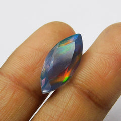 Doublet Each CERTIFIED 8.55 Ct Natural Boulder Opal Loose Gemstone Marquise Cut