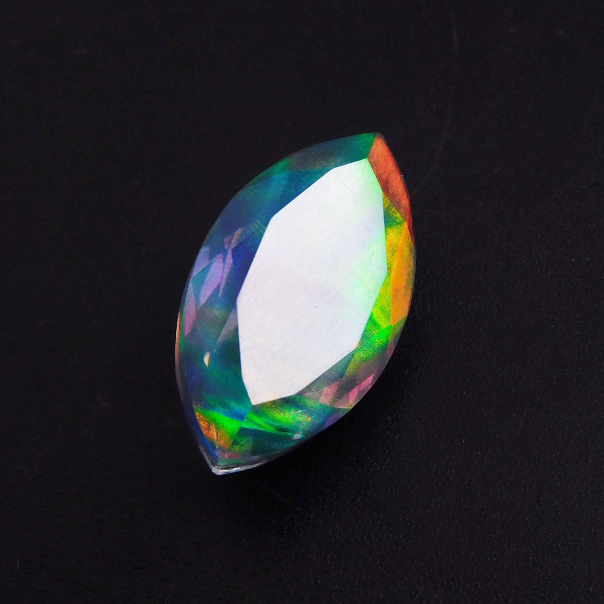 Loose Gemstone 16.40 Ct Natural Boulder Opal Marquise Cut Doublet Each CERTIFIED