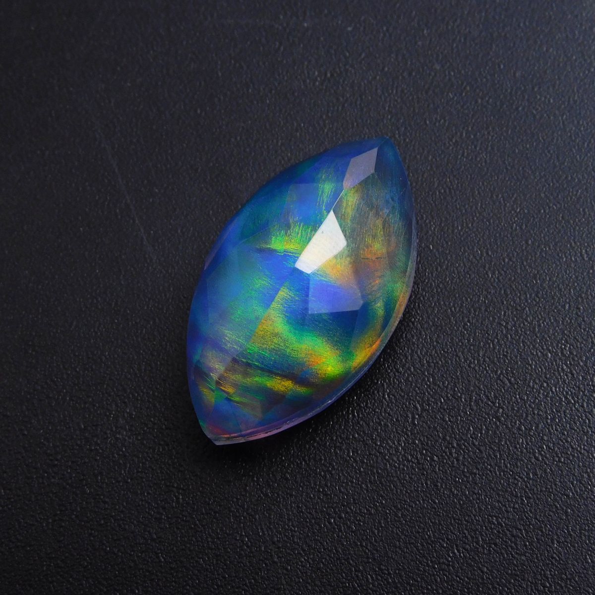 Loose Gemstone 16.40 Ct Natural Boulder Opal Marquise Cut Doublet Each CERTIFIED
