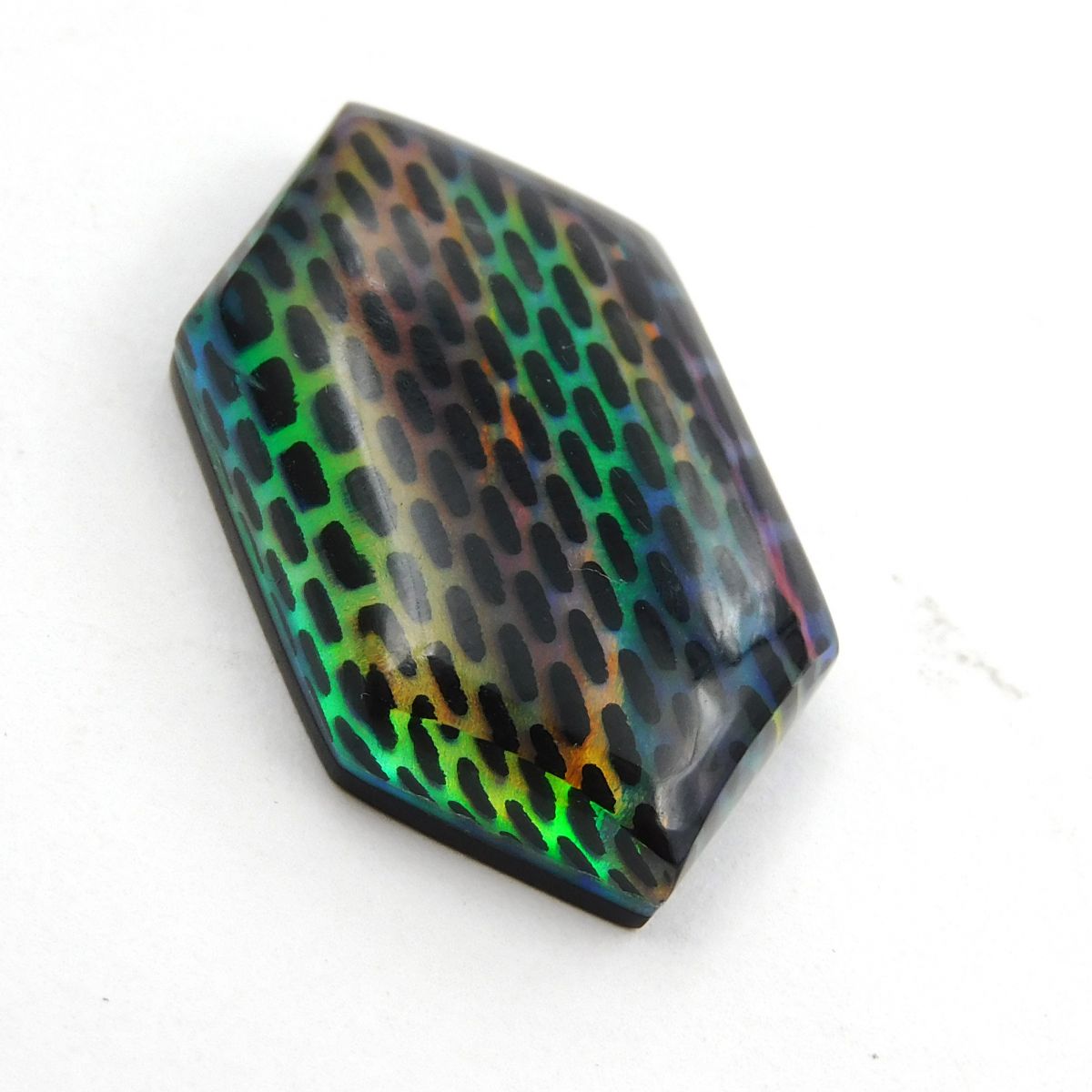 CERTIFIED 16.00 Carat Natural Opal Doublet Multi-Color Fancy Cut Loose Gemstone