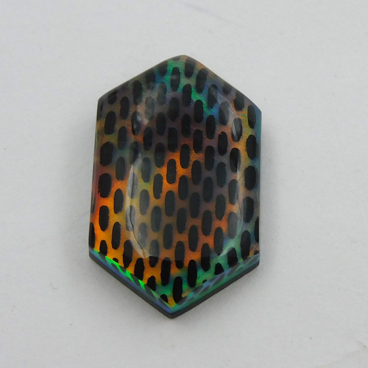 Fancy Cut 10.90 Carat Natural Opal Doublet CERTIFIED Multi-Color Loose Gemstone