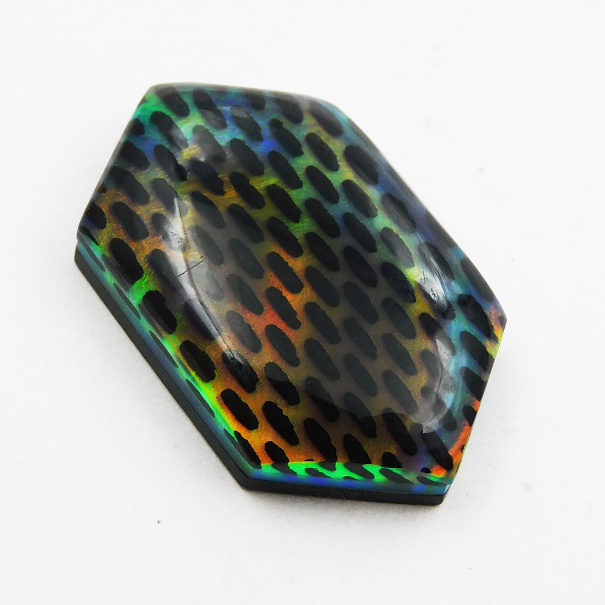 Fancy Cut 10.90 Carat Natural Opal Doublet CERTIFIED Multi-Color Loose Gemstone