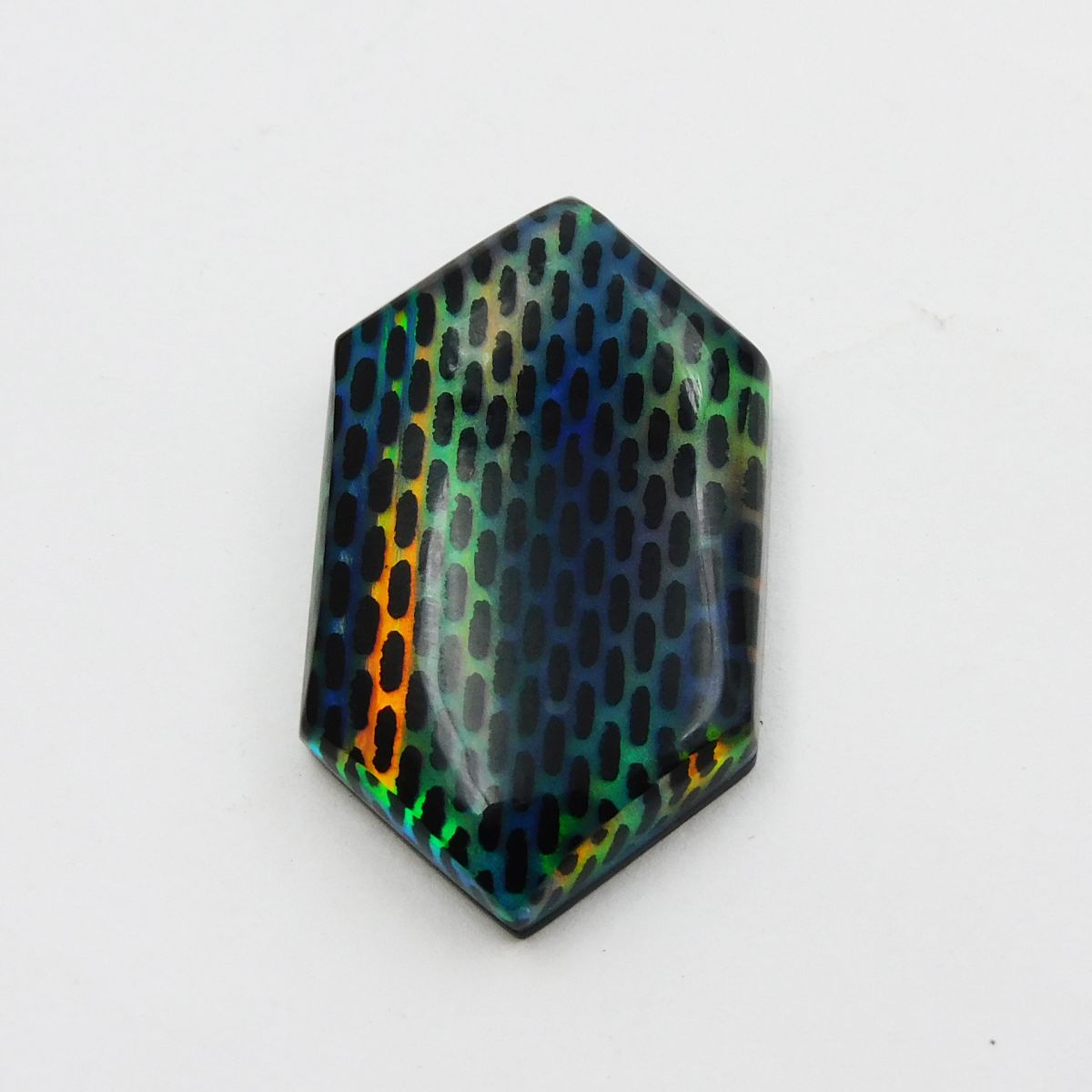 Natural Opal Doublet Multi-Color CERTIFIED 18.70 Carat Fancy Cut Loose Gemstone