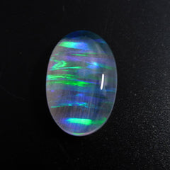 Natural Boulder Opal 21.30 Ct Oval Cut Multi Color CERTIFIED Loose Gemstone