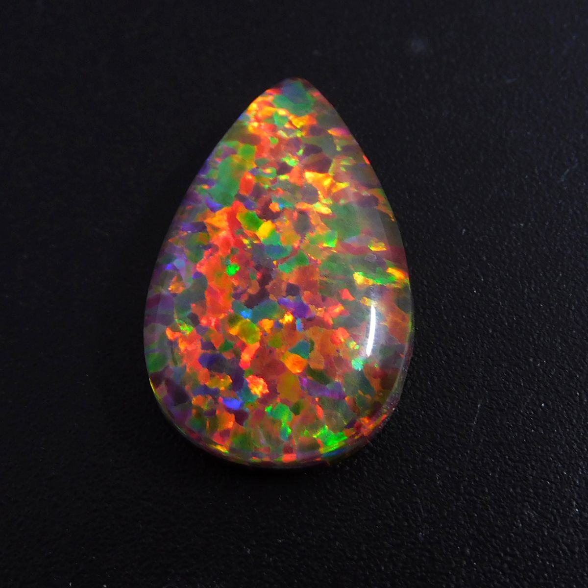 Pear Cut Natural Boulder Fire Opal 11.60 Ct Loose Gemstone CERTIFIED