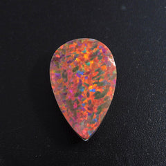 Pear Cut Natural Boulder Fire Opal 11.60 Ct Loose Gemstone CERTIFIED