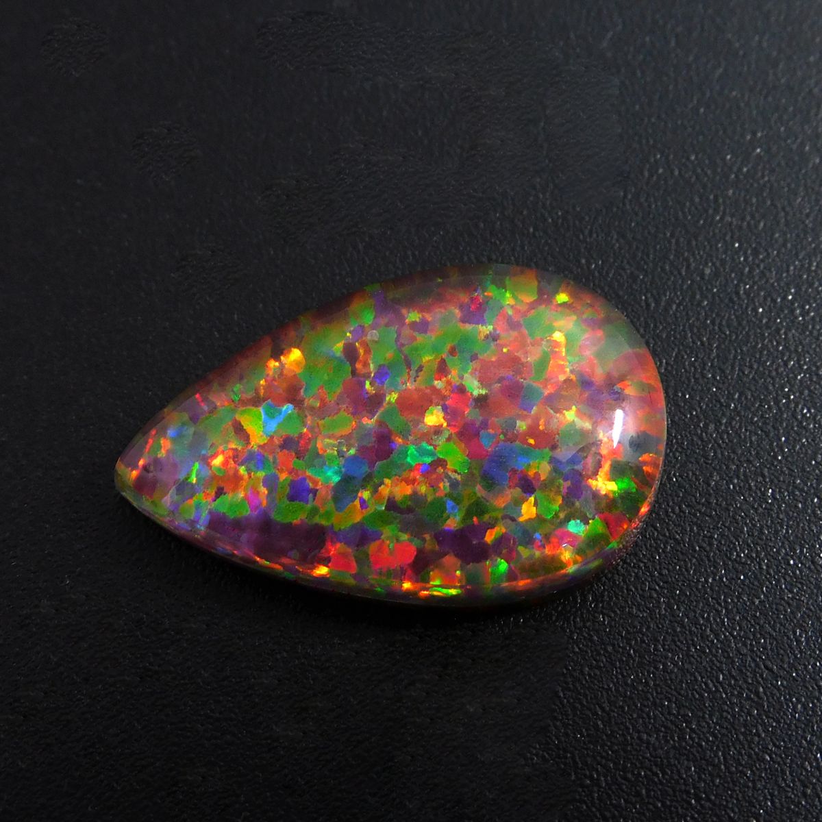 Pear Cut Natural Boulder Fire Opal 11.60 Ct Loose Gemstone CERTIFIED