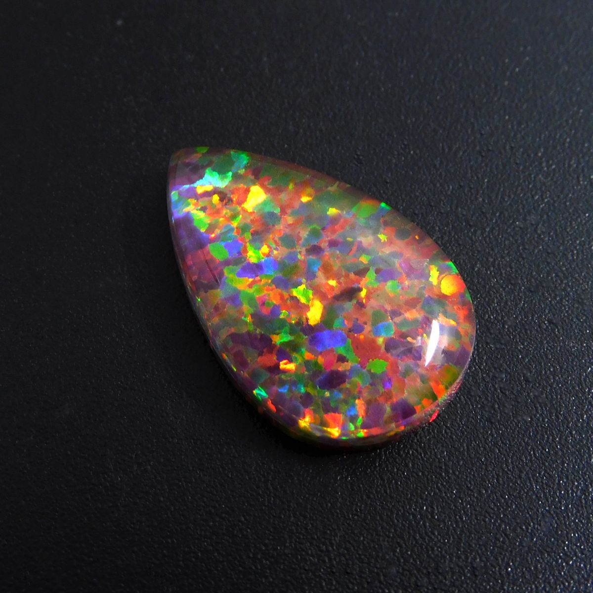 Pear Cut Natural Boulder Fire Opal 11.60 Ct Loose Gemstone CERTIFIED