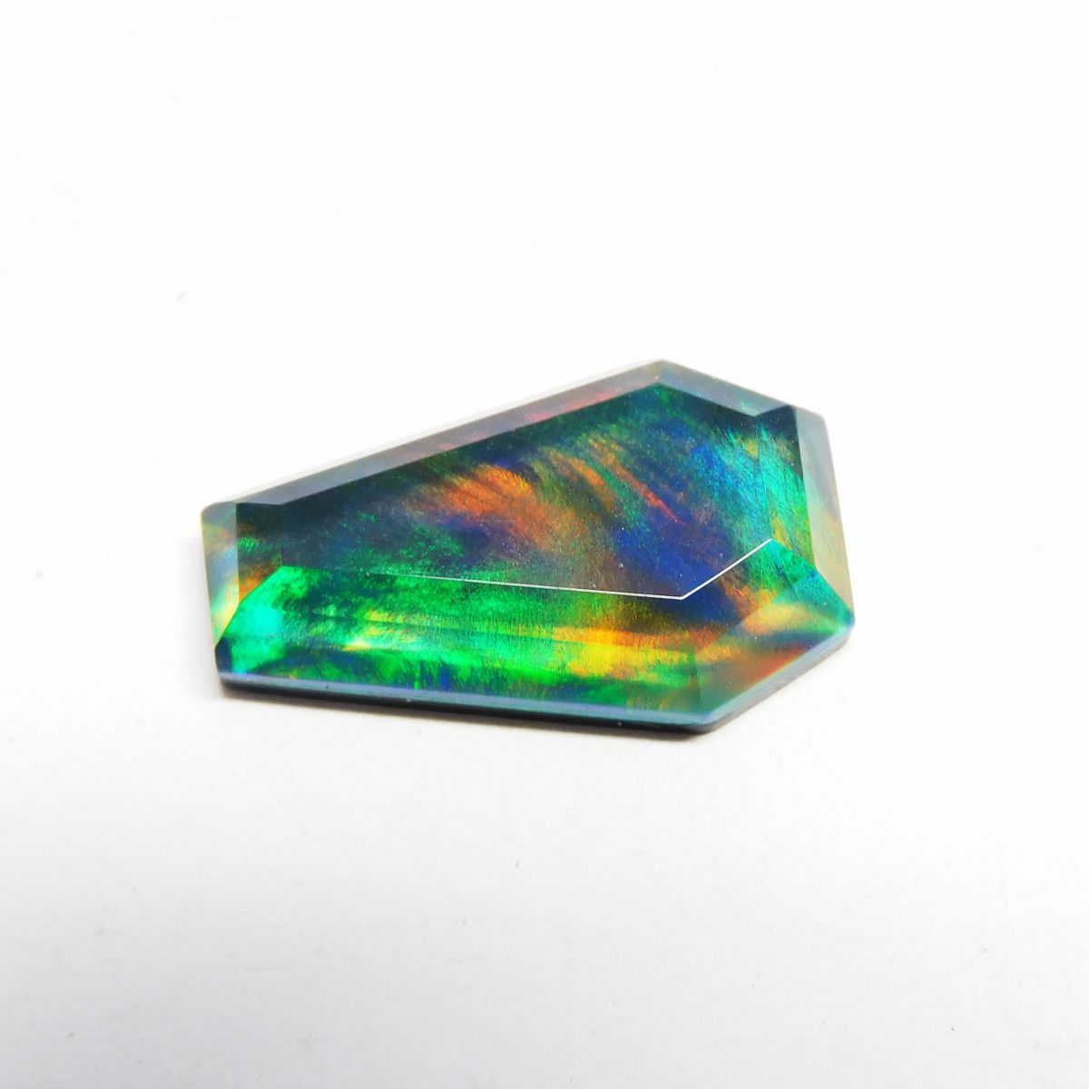 Fancy Cut 12 Ct Natural Multi Color Opal CERTIFIED Rare Ethiopian Loose Gemstone