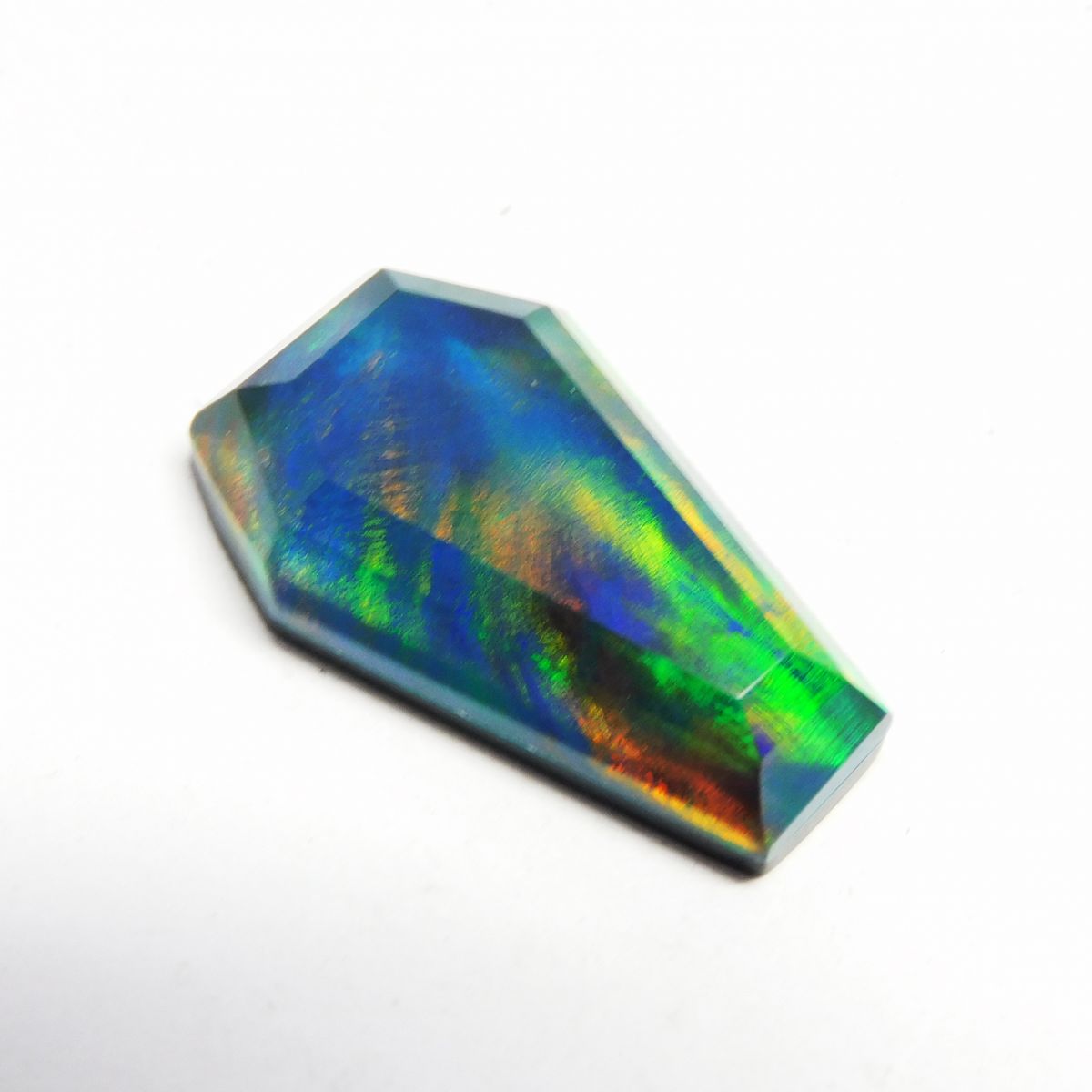 Fancy Cut 12 Ct Natural Multi Color Opal CERTIFIED Rare Ethiopian Loose Gemstone