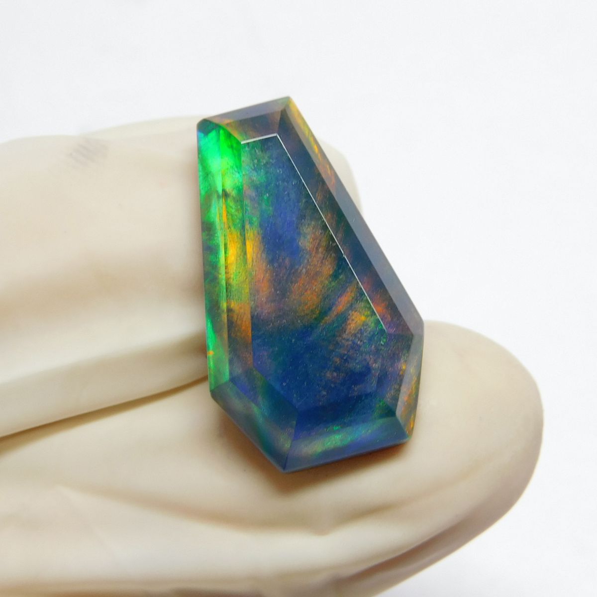 Fancy Cut 12 Ct Natural Multi Color Opal CERTIFIED Rare Ethiopian Loose Gemstone
