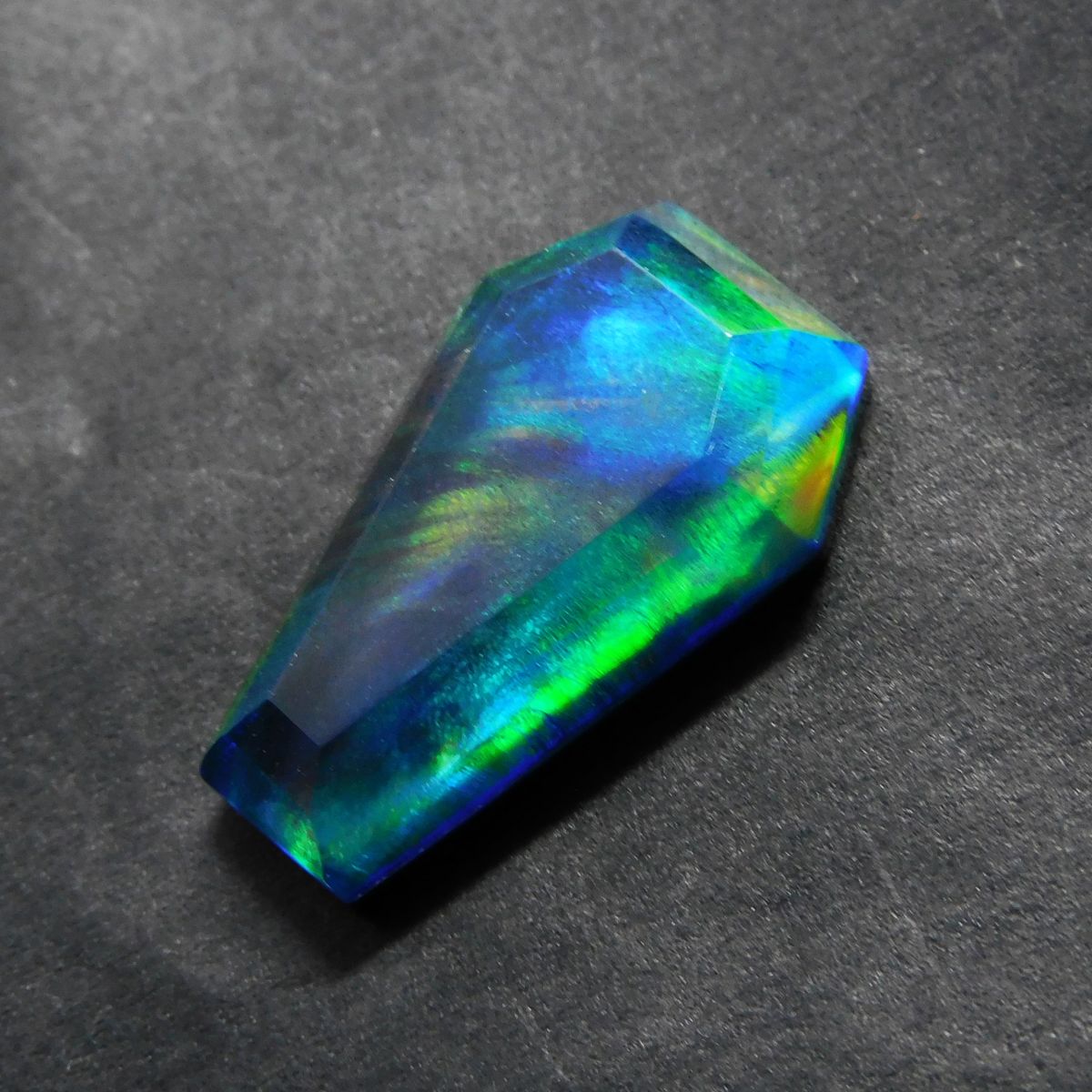 Fancy Cut 12 Ct Natural Multi Color Opal CERTIFIED Rare Ethiopian Loose Gemstone