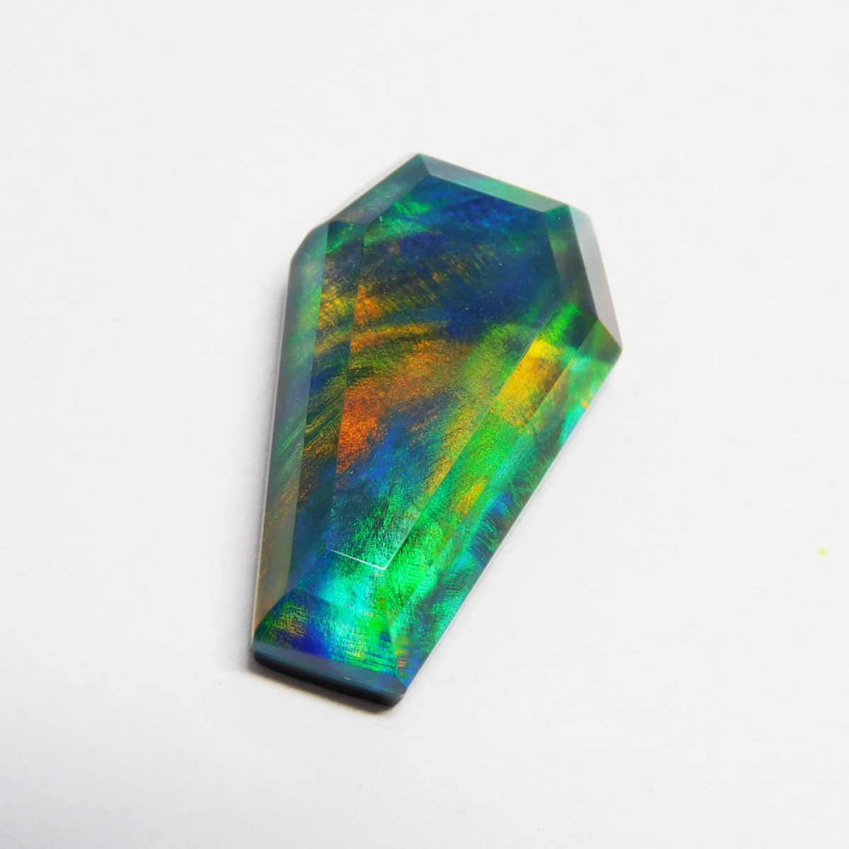 Fancy Cut 12 Ct Natural Multi Color Opal CERTIFIED Rare Ethiopian Loose Gemstone