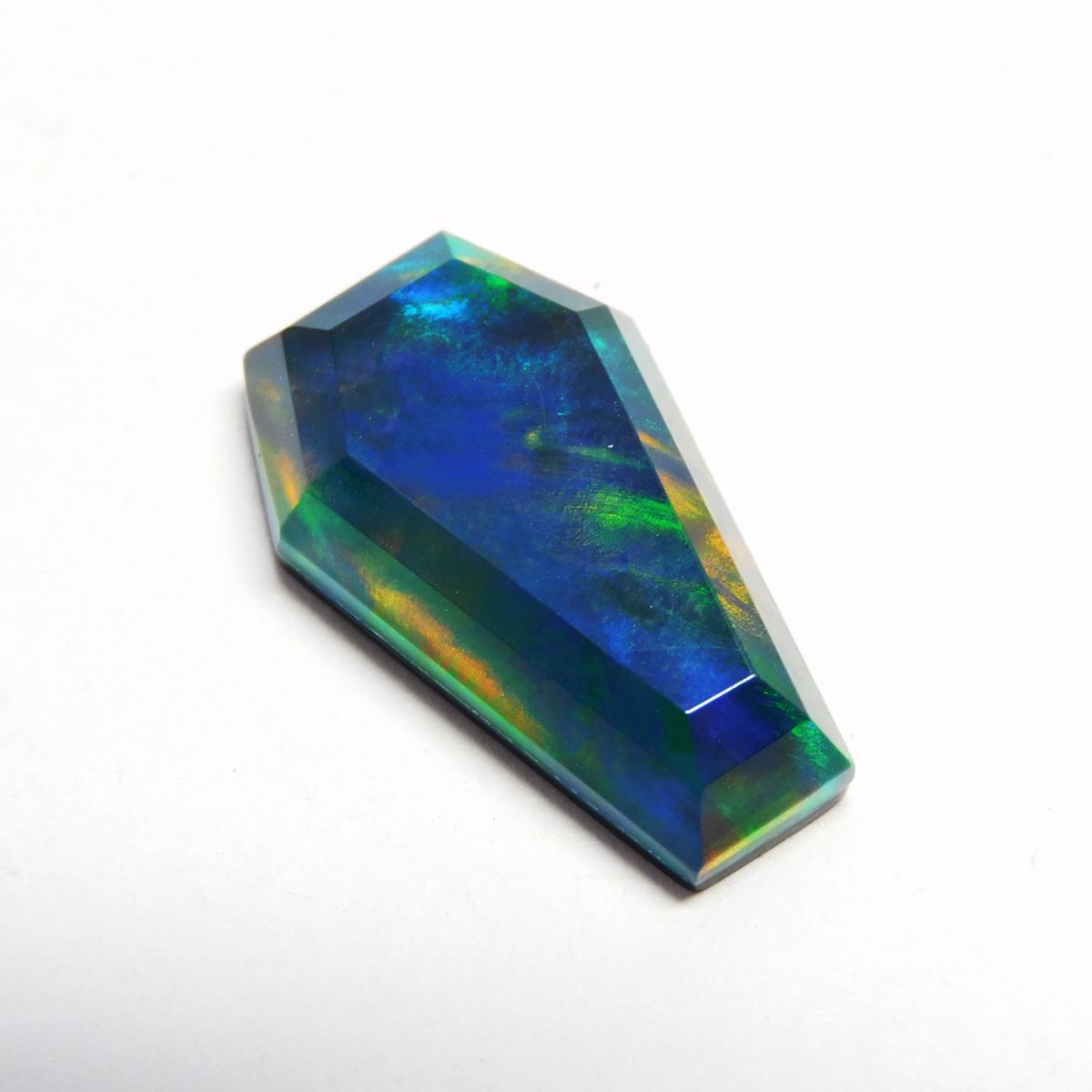 Natural Doublet Opal 11.85 Ct Fancy Cut Multi Color CERTIFIED Loose Gemstone