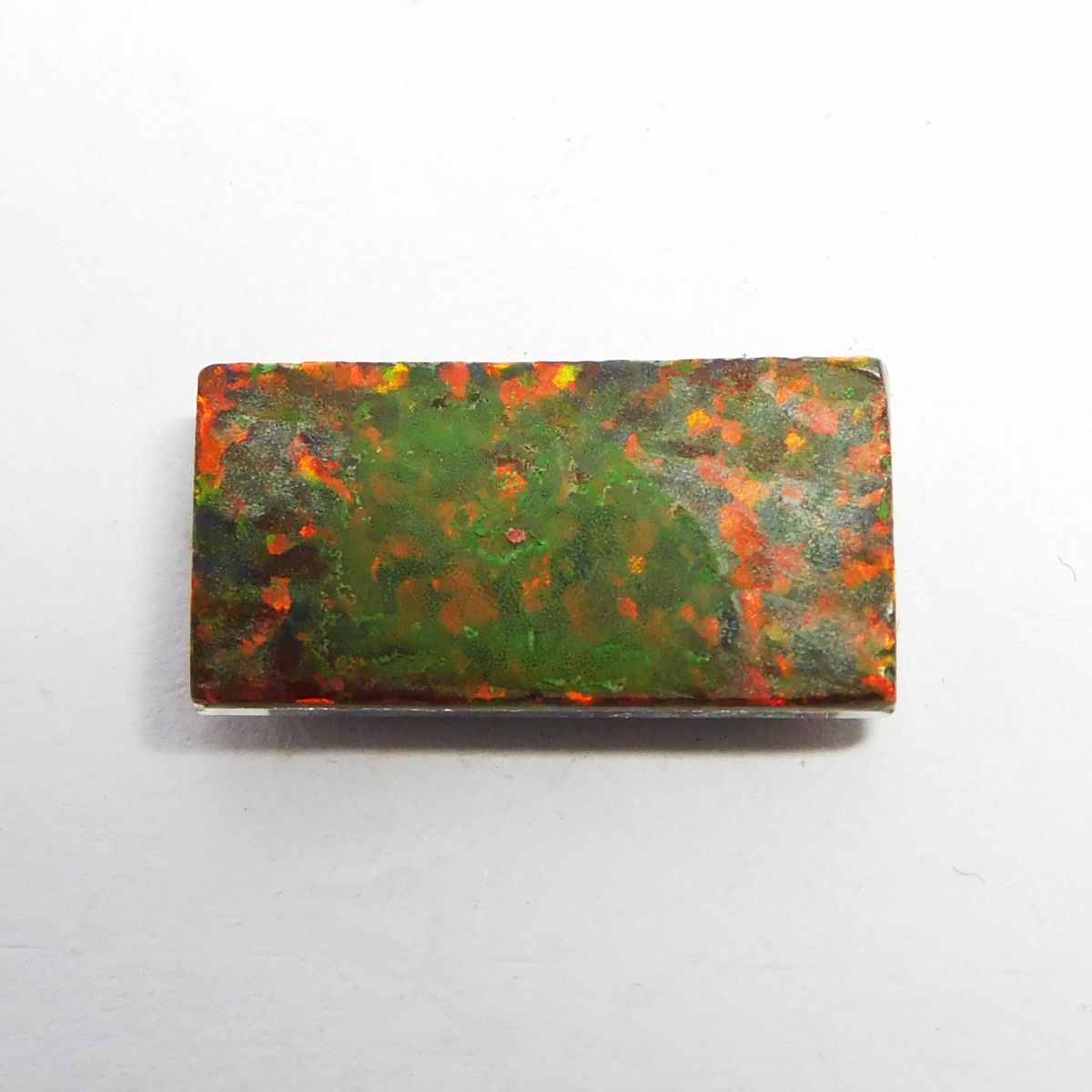 6.50 Ct Multi Color Emerald Cut Natural Doublet Opal Loose Gemstone CERTIFIED