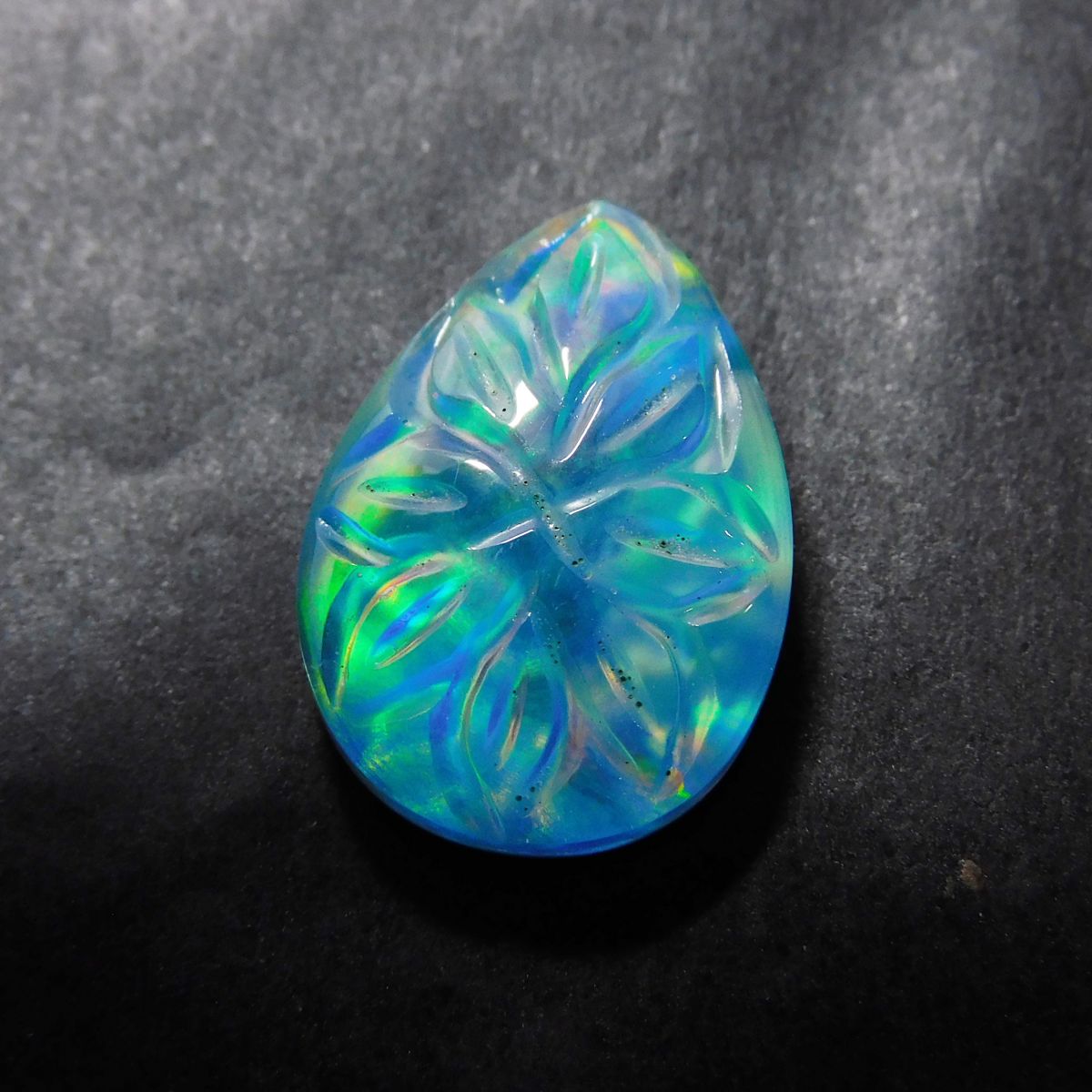 Doublet Opal Pear Cut 9.10 Ct Multi Color Natural Loose Gemstone CERTIFIED