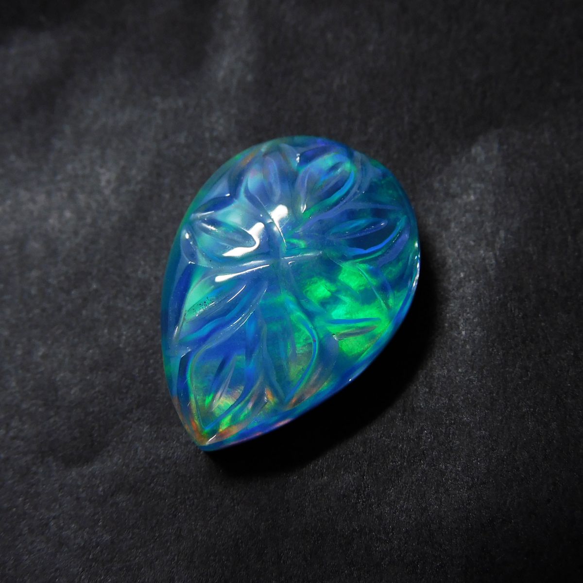 Doublet Opal Pear Cut 9.10 Ct Multi Color Natural Loose Gemstone CERTIFIED