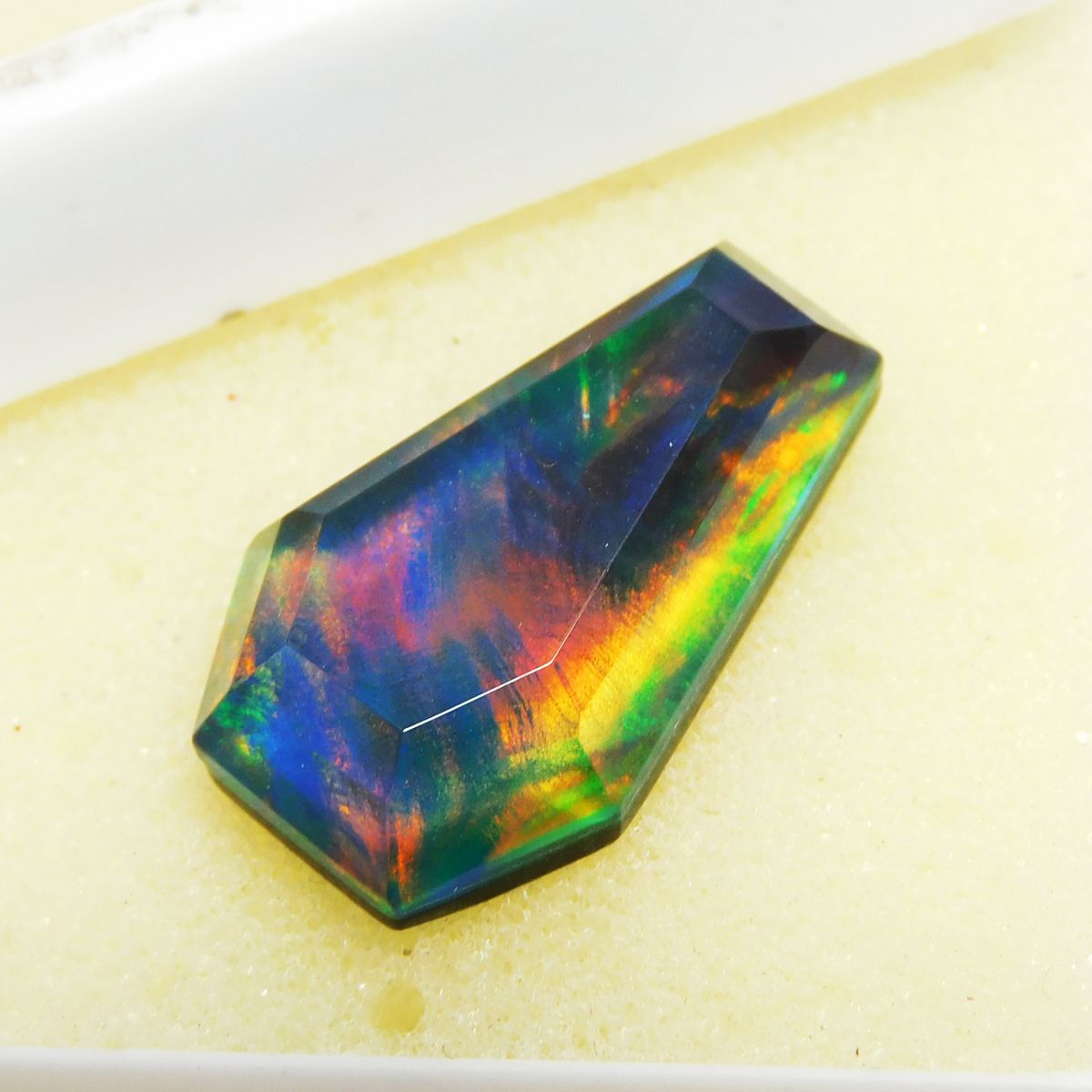 CERTIFIED 11.20 Ct Natural Doublet Opal Fancy Cut Loose Gemstone Multi Color