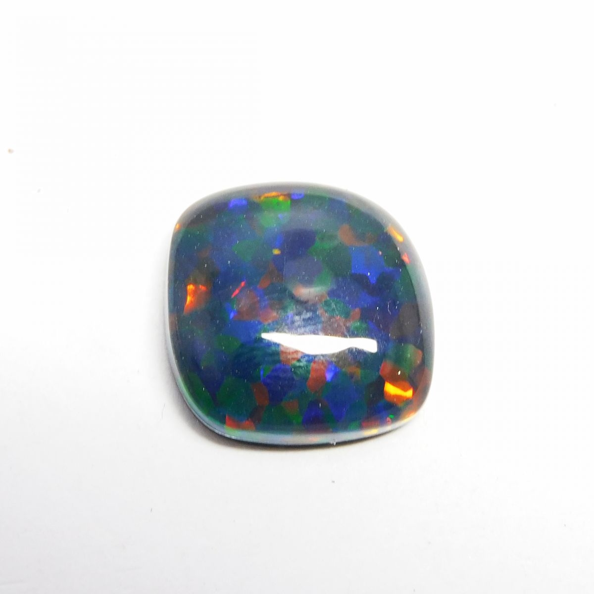 Doublet Opal Square Cushion Cut 10.9 Ct Multi Color Natural Loose Gems CERTIFIED