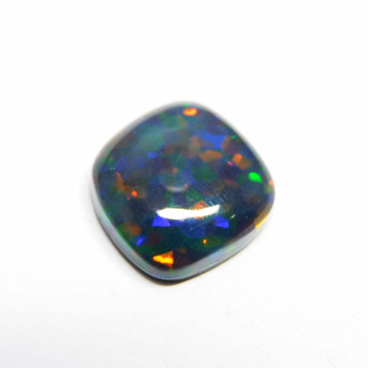 Doublet Opal Square Cushion Cut 10.9 Ct Multi Color Natural Loose Gems CERTIFIED