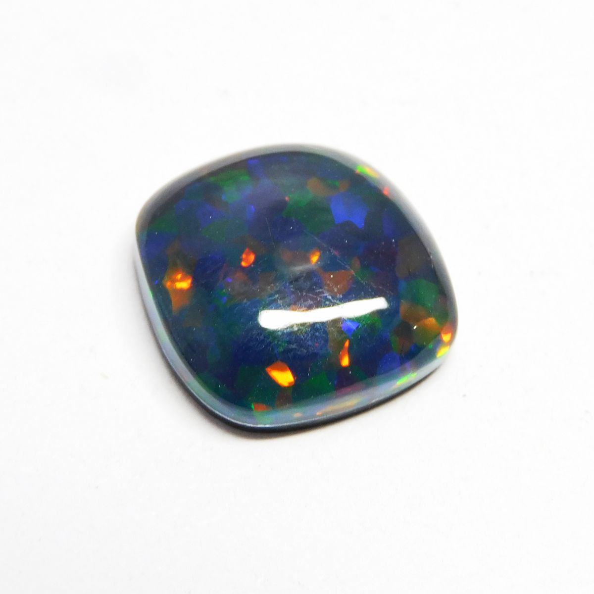 Doublet Opal Square Cushion Cut 10.9 Ct Multi Color Natural Loose Gems CERTIFIED