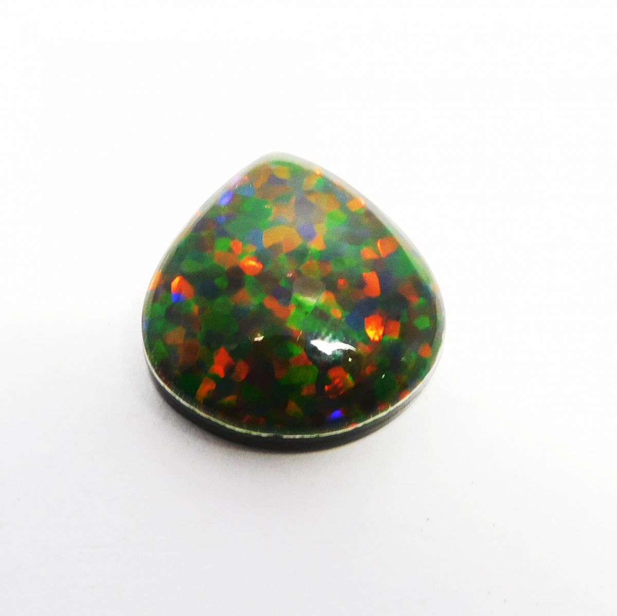 CERTIFIED 13.90 Ct Natural Doublet Opal Pear Cut Loose Gemstone Multi Color