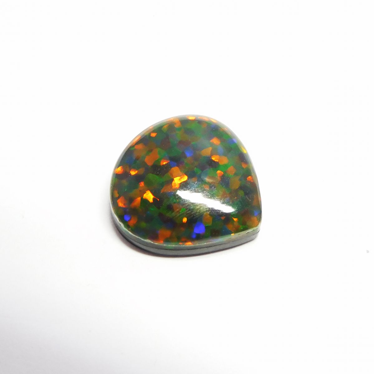 CERTIFIED 13.90 Ct Natural Doublet Opal Pear Cut Loose Gemstone Multi Color