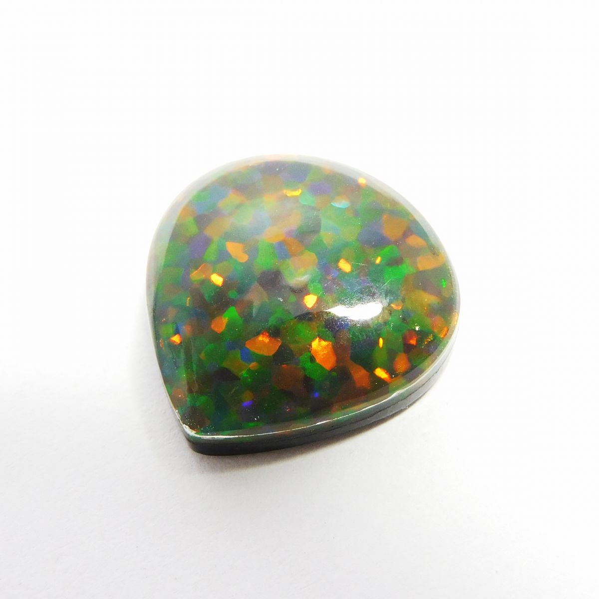 CERTIFIED 13.90 Ct Natural Doublet Opal Pear Cut Loose Gemstone Multi Color
