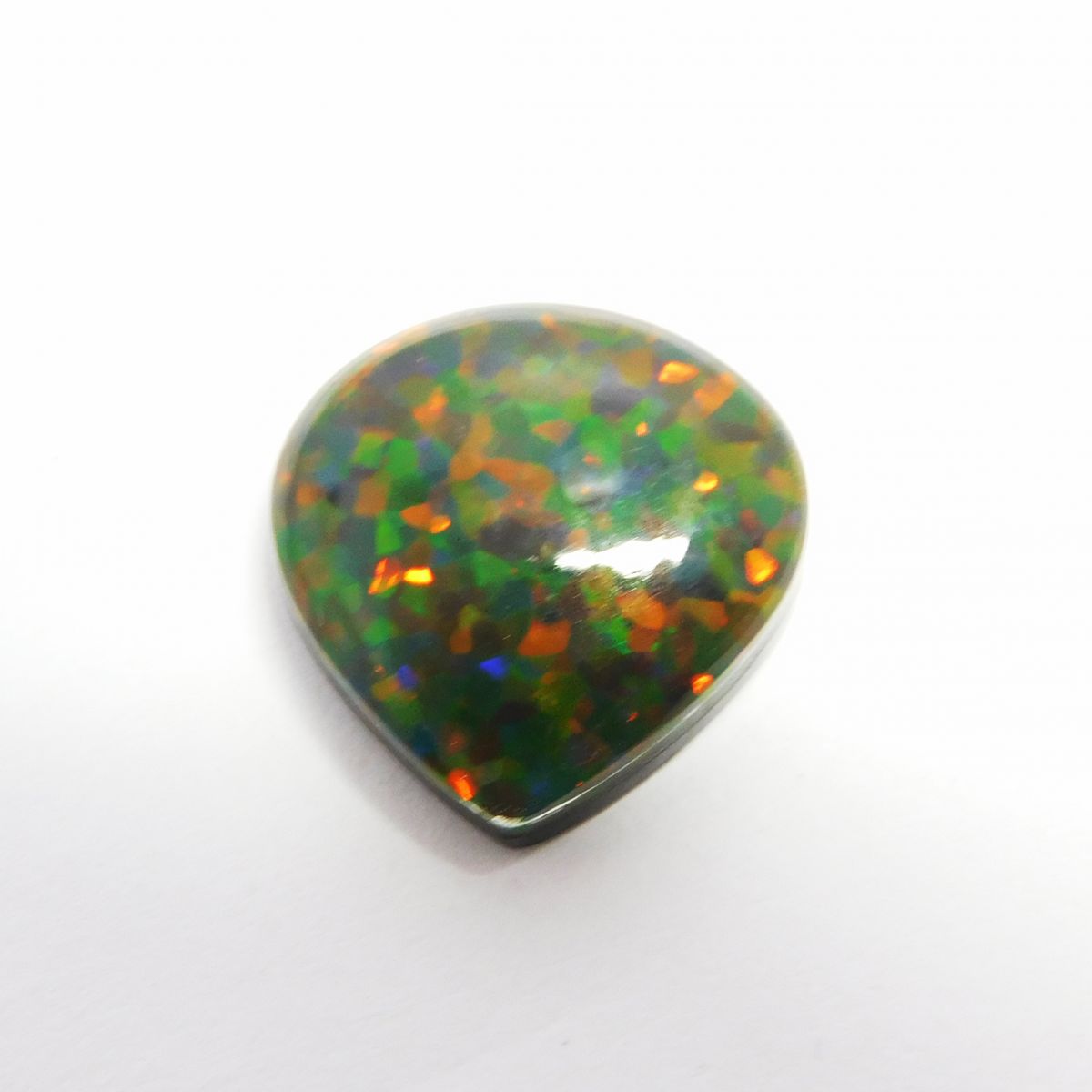 CERTIFIED 13.90 Ct Natural Doublet Opal Pear Cut Loose Gemstone Multi Color