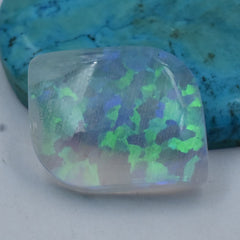 CERTIFIED Natural Fancy Cut 14.2 Ct Multi-Color Opal Boulder Opal Loose Gemstone