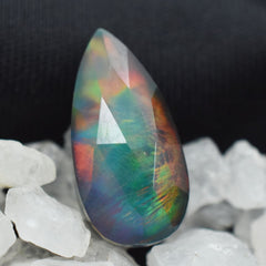 6.35 Carat Natural Doublet Opal Pear Shape Ring Size Loose Gemstone CERTIFIED
