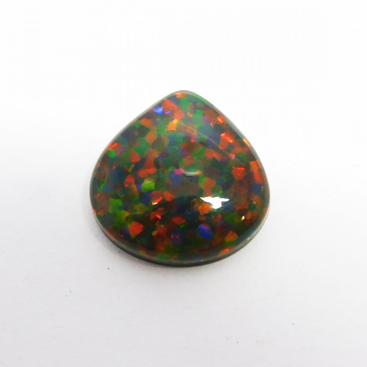Natural Opal Pear Cut 9.5 Ct Multi Color Natural Doublet Opal Gemstone CERTIFIED