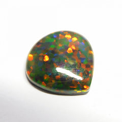 Natural Opal Pear Cut 9.5 Ct Multi Color Natural Doublet Opal Gemstone CERTIFIED