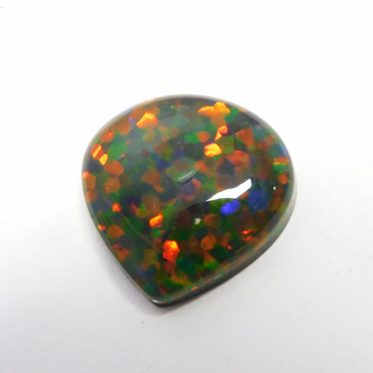 Natural Opal Pear Cut 9.5 Ct Multi Color Natural Doublet Opal Gemstone CERTIFIED