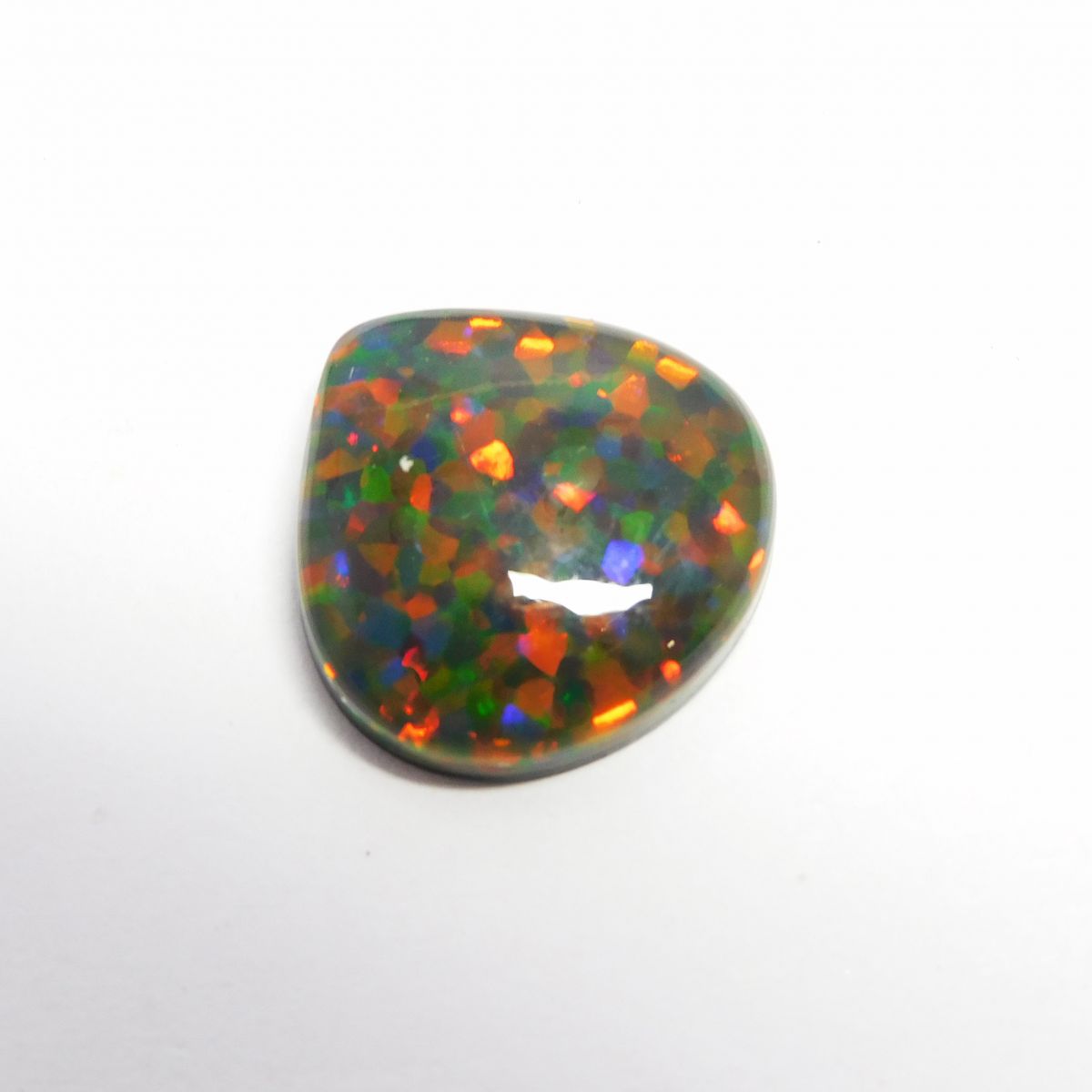 Natural Opal Pear Cut 9.5 Ct Multi Color Natural Doublet Opal Gemstone CERTIFIED