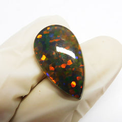 Doublet Opal Pear 13.50 Ct Multi Color Natural Doublet Opal Gemstone CERTIFIED