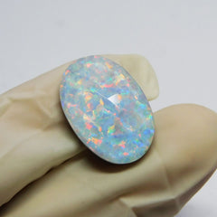 Doublet Opal Multi Color Opal 9.70 Ct Natural Loose Gemstone CERTIFIED Oval Cut