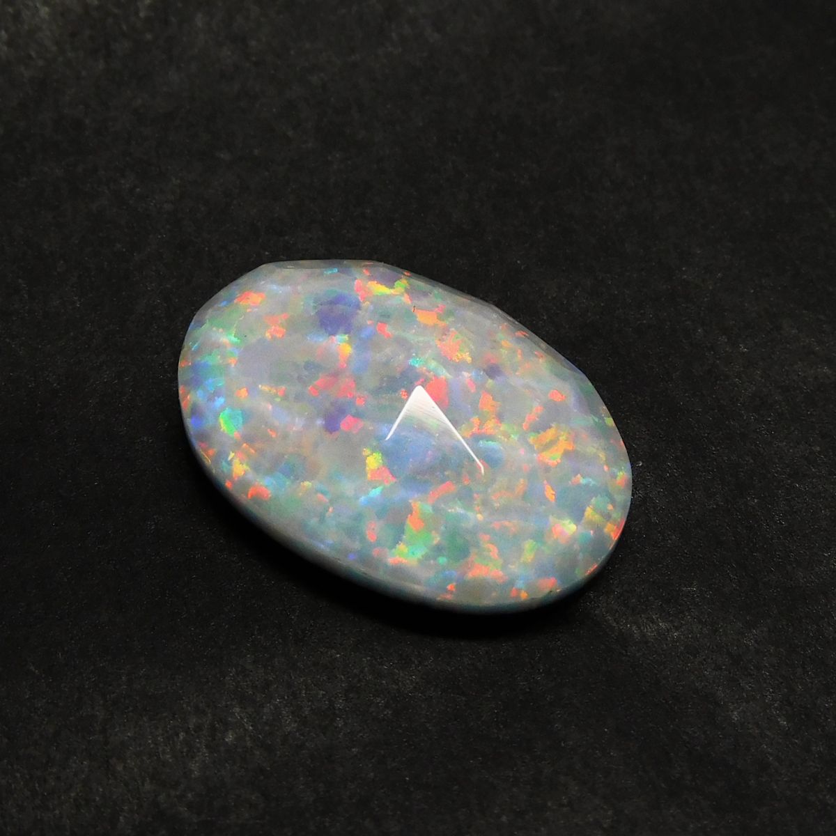 Doublet Opal Multi Color Opal 9.70 Ct Natural Loose Gemstone CERTIFIED Oval Cut